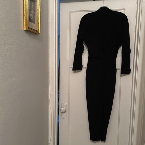 Zara Black Slim Pencil Skirt Maxi Shirt Dress Button Down NWT XS - Picture 6 of 11